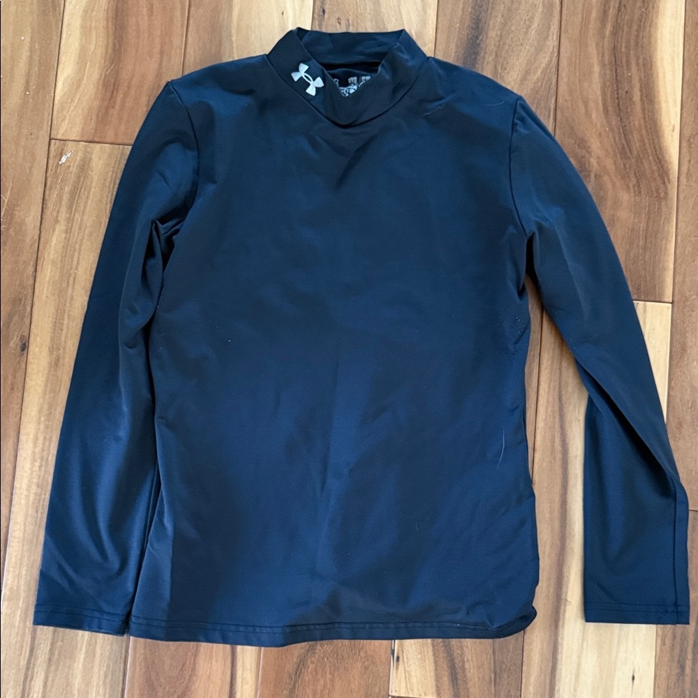 Under Armour Men's Midnight Black Long Sleeve Tee Cold Gear